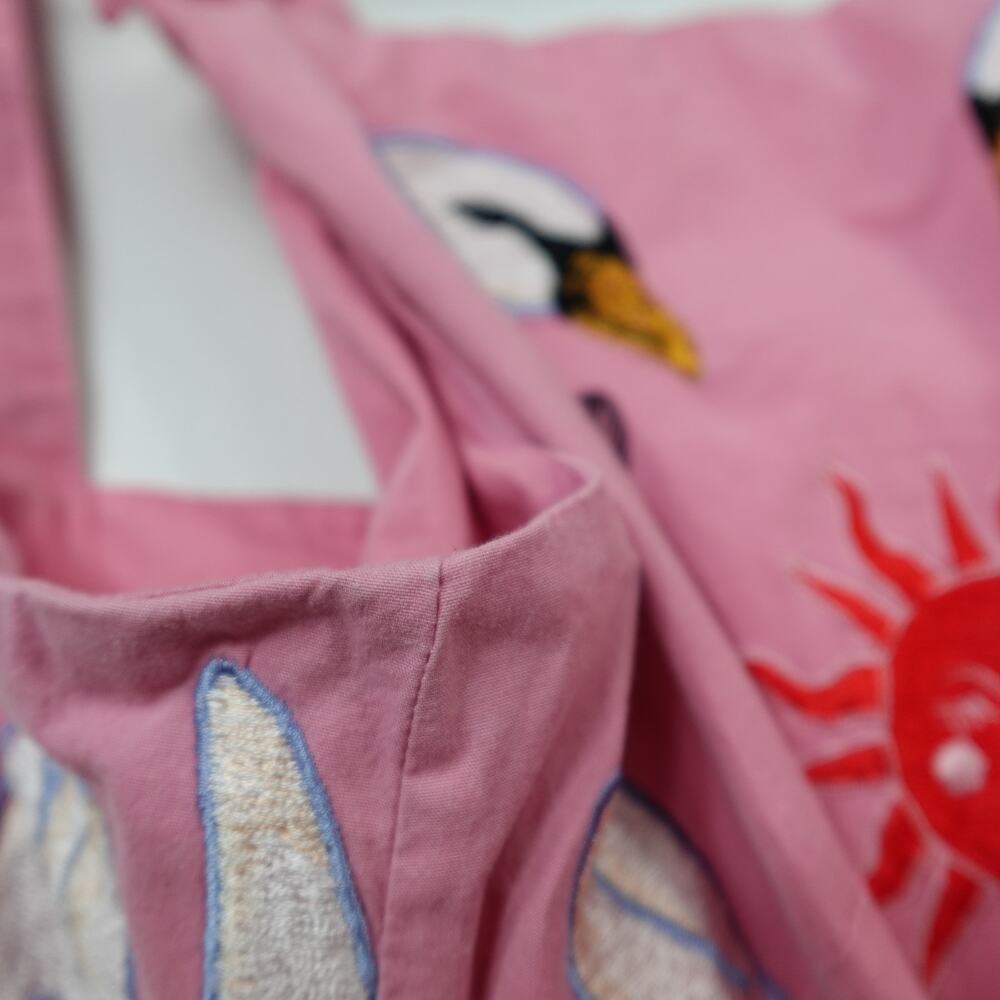 Maeve by Anthropologie Pink Swan Embroidered Bow Mini Shift Dress - Picture 14 of 16